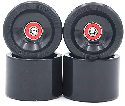 POFET 78 A Longboard-Räder für Penny Softweehls ABEC 9 Kugellager Retro & Mini Cruiser Skateboard Board 70 x 51 mm langes Kugellager Shop (schwarz)