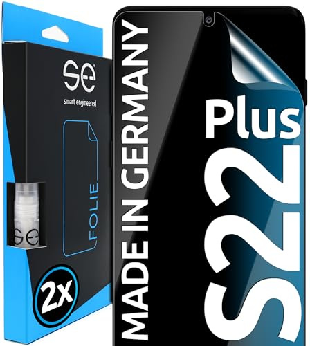 2x se® 3D SCHUTZFOLIE Transparent für Samsung Galaxy S22 Plus,Selbstheilend, 100% Fingerabdruck & FaceID kompatibel, einfache blasenfreie Installation, Ultra-Klar, Stoß-Kratzfest, aus Deutschland