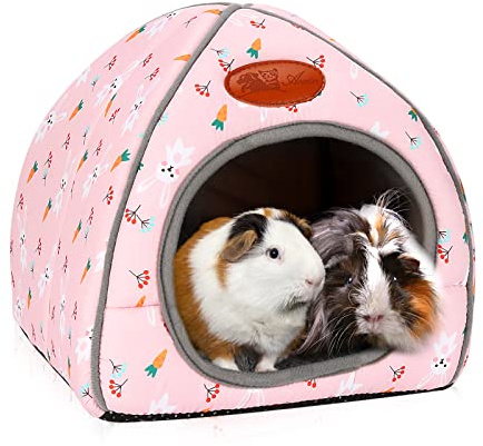 RANYPET Meerschweinchenbetthöhle, gemütliches Hamsterhaus, großes Versteck für Meerschweinchen, Zwergkaninchen, Igel, Bartdrache, Winternest, Hamsterkäfigzubehör