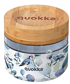 Quokka RECIPIENTE COMIDA CRISTAL CON FUNDA DE SILICONA DELI BLUE NATURE 500 ML
