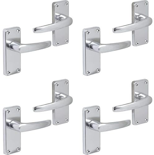 Designer Levers Italian Style Straight Lever Door Handles, 4 Pairs