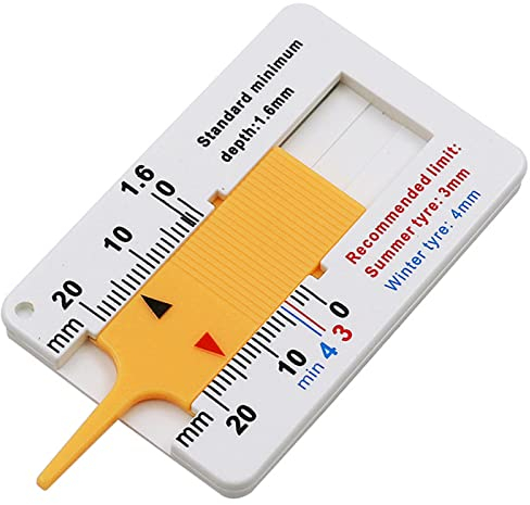 IKadiya Spessimetro per Pneumatici Misuratori Spessore Battistrada profondità del Battistrada 0-20mm Tyre Tread Depth Gauge
