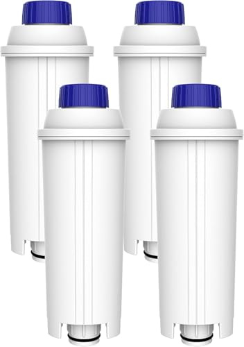 Maxblue Kaffeefilter, Ersatz für De'Longhi® Wasserfilter DLSC002, 4 Pack | Kompatibel mit De'Longhi® Magnifica® S, Eletta® Explorer, Dinamica® und ECAM-Serie, Espressomaschine, TÜV SÜD Zertifiziert