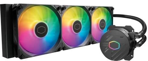 Cooler Master 360L Core AIO CPU Liquid Cooler – 360mm Radiator, 3X ARGB PWM Fans, Patented Gen S Dual-Chamber Pump, Quiet Cooling & Easy Installation, AMD AM5/AM4 & Intel LGA 1851/1700, Black
