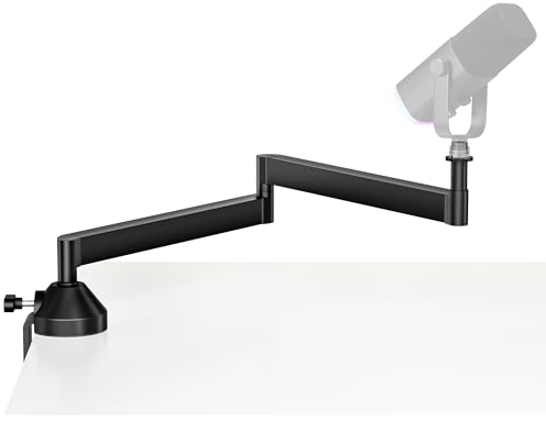 InnoGear Niedriger Profil-Mikrofonarm, 360° drehbarer Mikrofonarmständer, faltbarer Schreibtisch-Mikrofonarm für Fifine AM8 K669B Blue Yeti HyperX QuadCast SoloCast AT2020 und andere Mikrofone