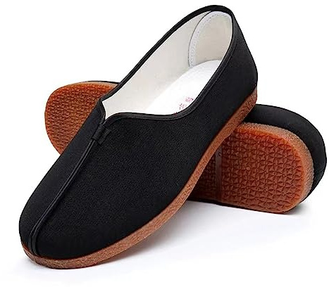 PIWINE Scarpe Tradizionali Cinesi Vecchie di Pechino, Scarpe da Allenamento di Arti Marziali Kung Fu Cinese, Scarpe Leggere, per Allenamento di Allenamento di Arti Marziali Kung Fu,Nero,44