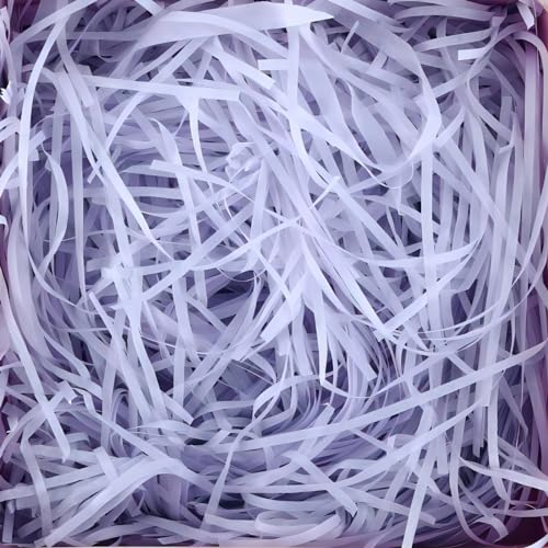 HXJDAM Raffia 150g Geschreddertes Seidenpapier, Füllmaterial für Geschenk und DIY. Perfektes Geschenkverpackung für Geschenkboxen. (lila)