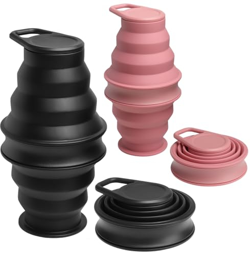 Opard Collapsible Water Bottles 500ml BPA Free Leak Proof Foldable Silicone Bottle with Anti-Collapse Ring for Travel Camping Hiking Running Sport