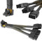 Xiatiaosann 16 AWG PCIE 5.0 12VHPWR 600W 3x8 Pin auf 16Pin (12+4Pin) 90 Grad rechtwinkliges Adapterkabel für Grafikkarte RTX 4090 4080 3090TI 4070Ti (Typ A)