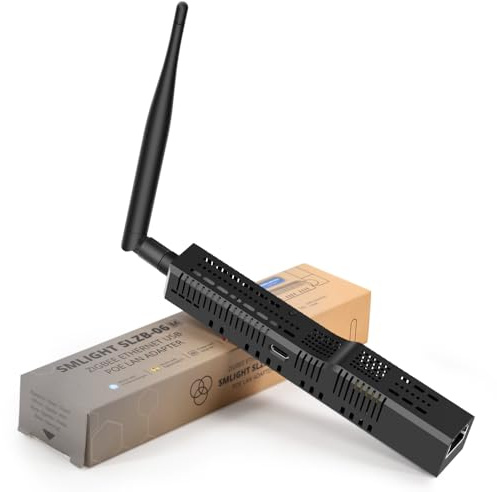 LOAMLIN SMLIGHT SLZB-06M - Ein Zigbee 3.0 auf Ethernet, USB und WiFi Adapter mit PoE-Unterstützung, funktioniert mit Zigbee2MQTT, Home Assistant, ZHA
