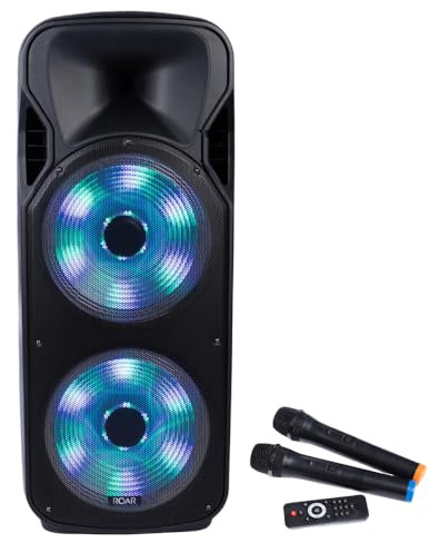 Roar RS-2000 Bluetooth PA Speaker 2000W inc Dual Wireless Microphones