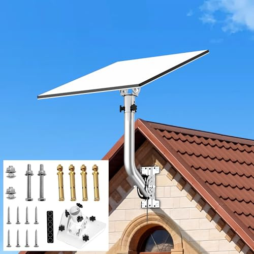 Support mural standard pour Starlink de troisième génération, réglable à 360 degrés, kit d'installation pour Internet par satellite Starlink, compatible avec l'antenne standard Gen3 (V3) de Starlink
