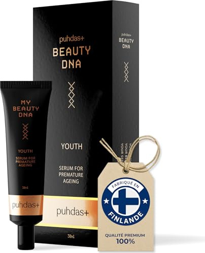 puhdas+ BEAUTY DNA YOUTH [30 ml] Gesichtsserum für oxidationsempfindliche Haut & Stirnfalten glätten, Gesichtspflege, Skincare Serum, Anti Aging Serum Gesicht, Vegane Gesichtsserum Kosmetik, Finnland