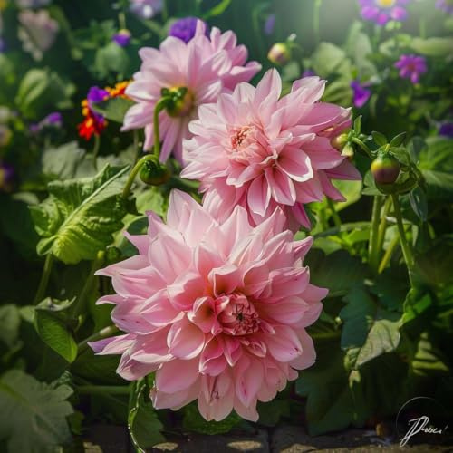 Plant in a Box - Dahlias - Set de 3 Bulbes - Dahlia 'Café au lait Royal' - Floraison Abondante - Plante d’Extérieur