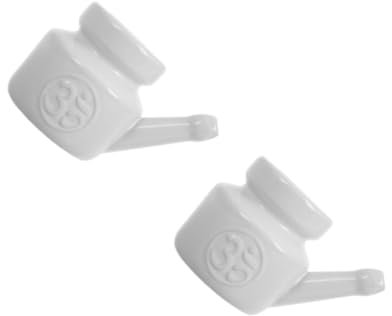 Healvian 2 Piezas Olla Neti De CeráMica, Enjuague De Senos Nasales, Botella De IrrigacióN Nasal,Olla Neti De Cerámica,Seno Lavado De Nariz Enjuague Nasal Botella De Lavado