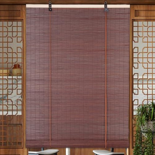 Bambusvorhang für den Innen- und Außenbereich, natürlicher atmungsaktiver Bambusvorhang für Fenster, Privatsphäre, ideal für Balkon/Garten/Innen/Außenbereich, Größe: 40 x 180 cm