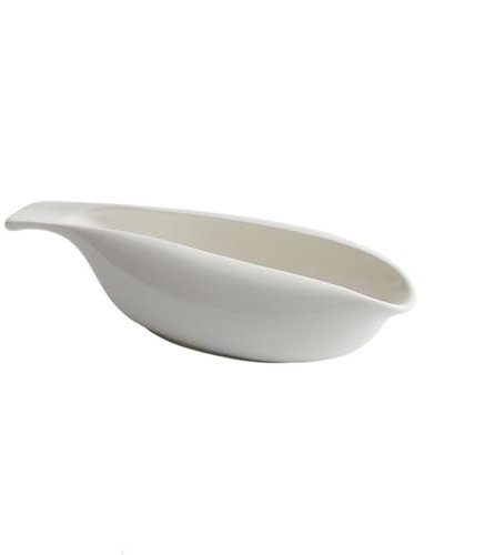 salsera de porcelana Salsera de cerámica blanca de diseño elegante de 6,8 oz/200 ml for servir deliciosas salsas, aderezos y jugos salsera