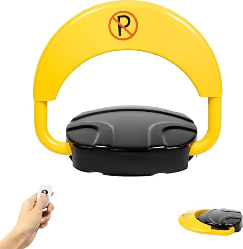 ACROSSPART Automatic Remote Control Parking Lock, Folding Auto-Parking Barrier, Car Parking Lock with 2 Remote Controller and Alarm Functions, Parking Bollards