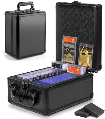 MIXPOET Top Loaders Boîte de Rangement Carte, Peut Contenir Environ 260+ Top Loaders ou 70 One Touch, étui de Rangement pour Cartes de Sport - Top Loader Box für Cartes Graduées PSA MTG CSG
