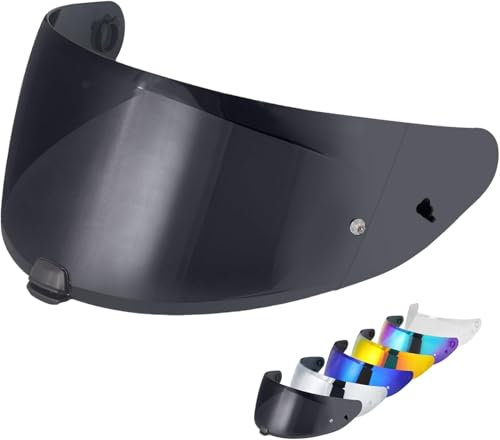 Visiere Casque Moto pour HJ-31/I79/I10,Visière de Casque de Protection Contre Le Vent Moto,Remplacement de Visière de Lentille de Casque de Bouclier de Vent de Moto pour Casque intégral (Noir)