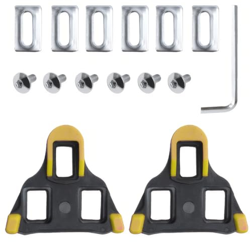 KEMUZ Fahrrad Stollen Für Spd Sl Cleats,Fahrradpedal Stollen Für Sm Sh-10 Sh11 Sh12 Systemschuhe - Indoor Outdoor Rennrad Stollen,Klickpedale(Gelb)