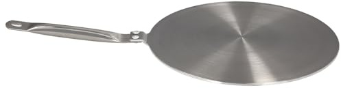 Adaptateur : compatible induction et vitrocéramique, diamètre de 23,5 cm, 3 couches en acier inoxydable et aluminium, durable et efficace.