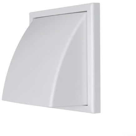 Rejilla de ventilación de pared exterior ABS con válvula, para conducto de campana extractora de cocina, baño, salida de aire resistente a la intemperie para 100 mm, 125 mm, 150 mm (150)