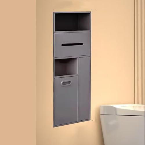 Scaffale da incasso per doccia a nicchia, scaffale portaoggetti integrato per bagno, cucina e soggiorno