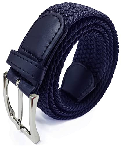 Glamexx24 Elastischer Gürtel Unisex, Geflochtener Stretchgürtel für Damen & Herren, Stufenlos Verstellbarer Stoffgürtel ohne Löcher, Flechtgürtel für Jeans & Freizeithosen (Breite: 3,5 cm)