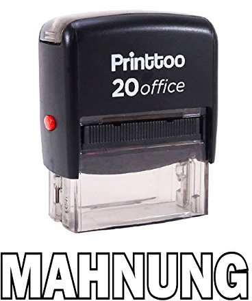Printtoo MAHNUNG Selbstfarber Stempel Buro stationar Bedrucktes Stamp - Schwarz