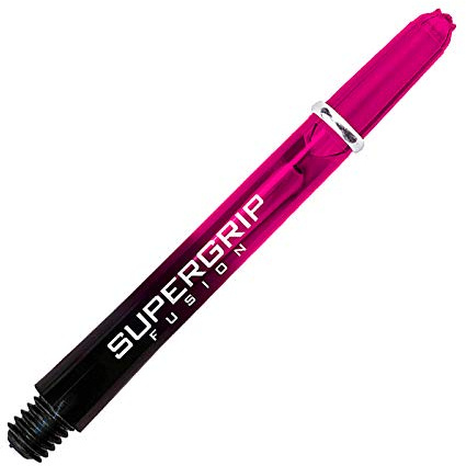 Harrows Supergrip Fusion Shaft mit Ring 3er Set Schaft Set (9 Schäfte insgesamt) (Dark Pink, Intermediate)