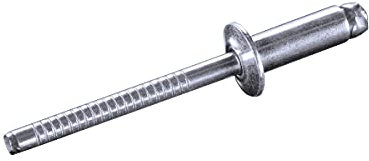 GOEBEL® - 250 x Flachkopf Nieten mit gerilltem Nietdorn Edelstahl A2 (V2A) (Ø x L) 6,4 x 18,0 mm - ISO15983 - Flachkopf Blindniete mit gerilltem Nietdorn - Popniete - STANDARD