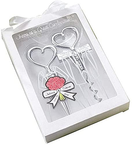Cavatappi Vino Apribottiglie Portachiavi Apribottiglia Release Love Heart Cavatappi + Tappo per vino Bomboniere regalo di nozze per gli ospiti Set apribottiglie Decorazione di nozze llxyzrzbhd 929(Col