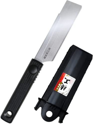 KAKURI Mini Japanese Dozuki Dovetail Saw 4.3 with Sheath - Fine Cut Japanese Pull Saw for Precision Woodworking, Joinery, Tenon, and Kumiko Craft - Made in Japan