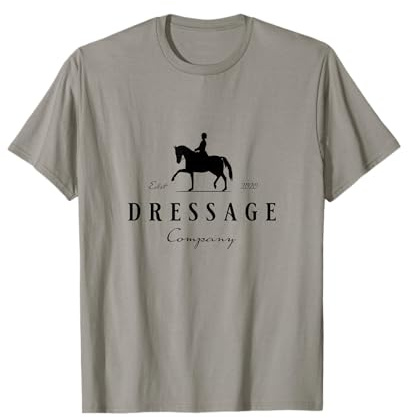 Dressur Pferd mit Dressurreiterin - Dressage Grey Horse Dressage Rider T-Shirt