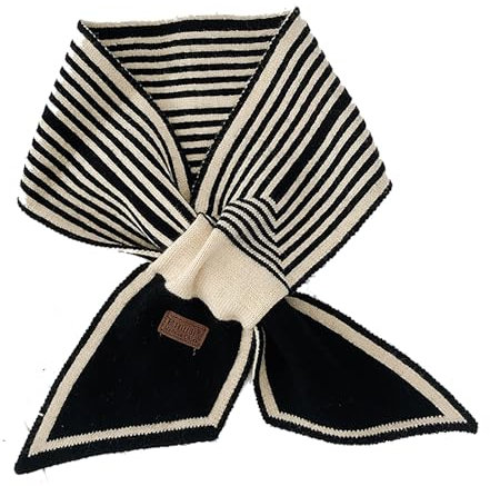 QINC Caldo Cashmere Collo Sciarpa Cravatta per Le Donne Plaid Fazzoletto Sciarpe a Maglia Lungo Magro Piccole Sciarpe Bandana Femminile