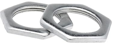 SEIDER M6 M8 M10 M12 M14 M16 M18 Dünne Sechskantmutter Feingewinde Eisen verzinkt Kleine Sechskant-Flachmutter Kohlenstoffstahl-Hardware-Befestigung(M10x0.75x3 50PCS)