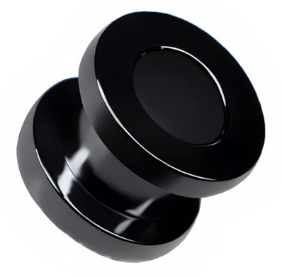 Generisch PIERCINGO® Flesh TUNNEL 4-18mm CHIRURGENSTAHL 316L EDELSTAHL Piercing Schmuck Plug Tube Ohr Stecker Schraub Gewinde Stahl Ear-Plug (10mm, Schwarz Dunkel)