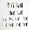 60 unidades Adhesivos murales de mariposas en 3D con espejo de mariposa, adhesivos de pared tridimensionales, acrílicos, extraíbles, decoración de pared para casa hotel salón dormitorio cocina