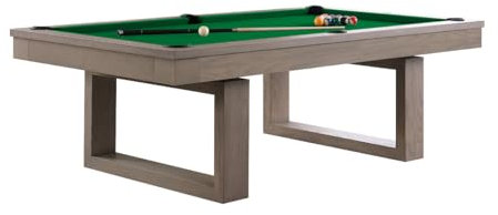 Billiard-Royal Billardtisch Pooltisch Modell Milan 8 ft. mit hochwertigem K-55 Bandengummi und freier Tuchwahl, Tuchfarbe:Yellow Green