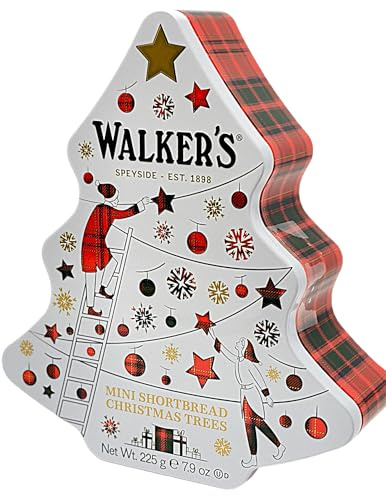 All Butter Shortbread Christmas Trees Biscuit | Walkers Shortbread | Christmas Biscuit Tin | Xmas Gifts | 225g