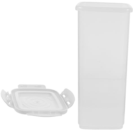 CHILDWEET Boîte de rangement à pain avec couvercles - Récipient à pain hermétique - Boîtes de rangement en plastique pour le rangement - Bocaux à pain hermétiques - Blanc - Petite taille