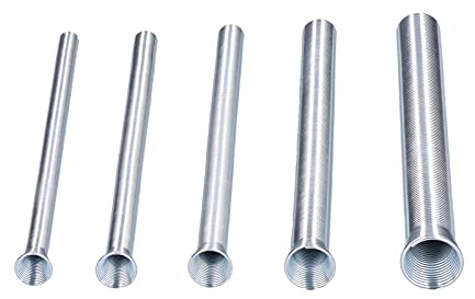 Leopacat Muelles Tubo,5Pz Dobladora de Resorte Tubo Exterior 21cm Juego Dobladoras de Tubos para Aire Acondicionado Cobre,Tubos Acero de Pared Delgada Paquete 1/4'', 5/16'', 3/8'', 1/2'' y 5/8''