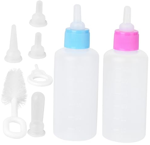 6 Sets Pet Feeding Bottle Set Nurser Bottle for Cat Pet Feeder Pet Kit Pet Nurser Bottles 60ml Milk for Dog Bottles for Pet Pp Kitten Suite