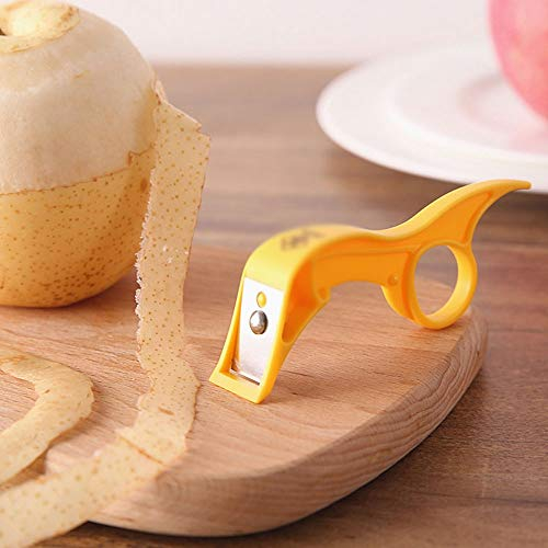 QTANZIQI Pelafrutta Portatile con Colori Vivaci, Ideale per pere, Kiwi e Mele nei dormitori (Edizione Gialla)