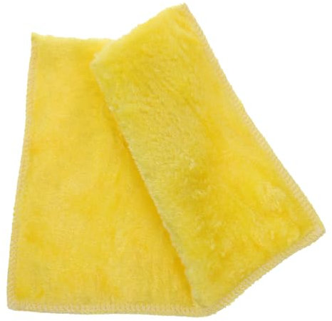 CAXUSD Paño de Cocina para Platos de Fibra de Madera Amarillo, Ligero y Fácil de Limpiar, Estropajo Multiuso Adecuado Cocina Diaria