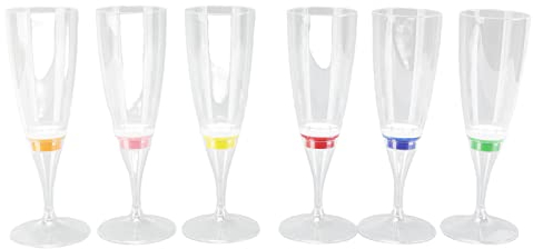 Fafeicy Verre à Cocktail Lumineux LED, 6 Pièces Verre à Cocktail Lumineux LED Verre à Champagne Innovant KTV PS Gobelet à Vin pour Mariage Bar Club, Verres à Vin
