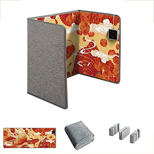 Foldable Foot Warmer Under Desk for Leg and Feet, Portable Space Heater for Office and Home, Personal Electric Panel Space Heater with Thermostat and Timer
