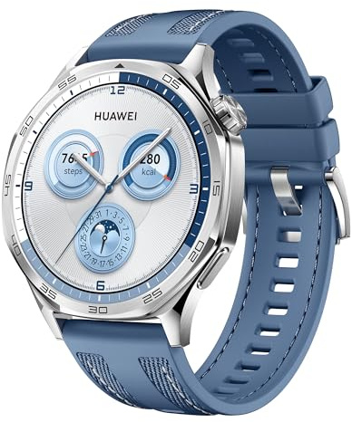 HUAWEI Watch GT 5 46mm Smartwatch, Silueta con Diseño Sofisticado, Nueva Experiencia Running y Ciclismo, Seguimiento de Salud, 14 Días de Duración de la Batería, iOS & Android, Azul