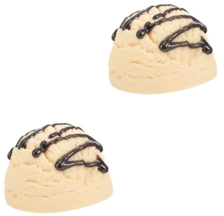 ibasenice 2pcs Ice Cream Party Decorations Lifelike Fake Ice Balls Scoops for Showcases